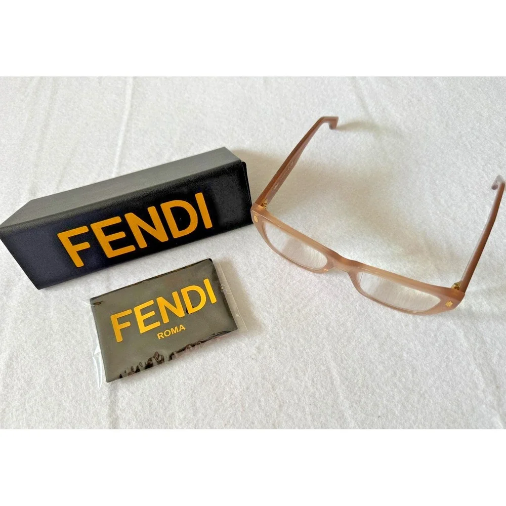 NEW FENDI Frames FE501181 045‎ 52 CLEAR PINK EYEGLASSES 52-19-145mm Case Cateye